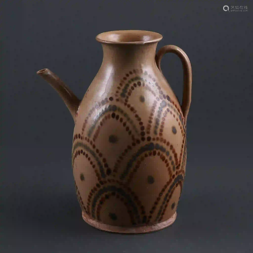 Tang Dynasty style Changsha Kiln Yellow Glazed Dot