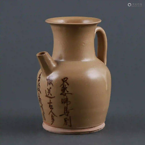 Tang Dynasty style Changsha Kiln Qing-glazed Poetry