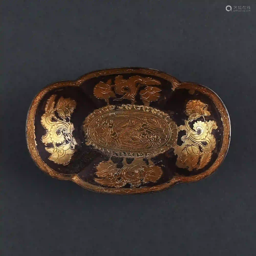 Tang Dynasty style Silver Gilt Begonia Cup
