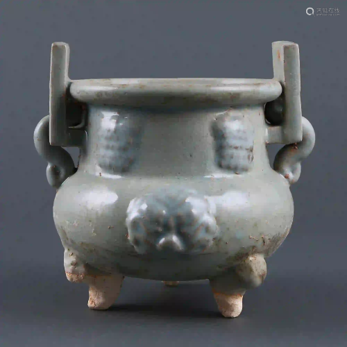 Jin Dynasty style Jun kiln moon white glaze plastic