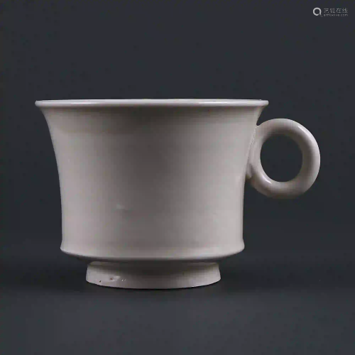 Tang Dynasty style Xing Kiln White Glazed Cup with Ring