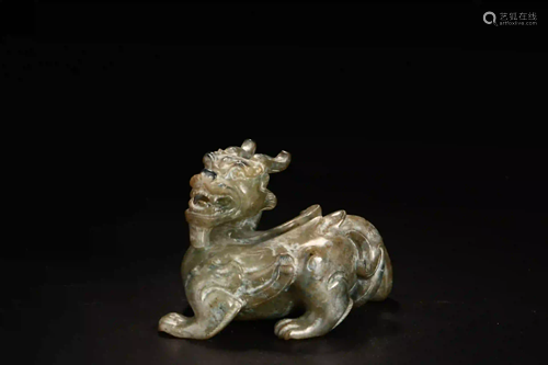 HETIAN JADE AUSPICIOUS BEAST ORNAMENT