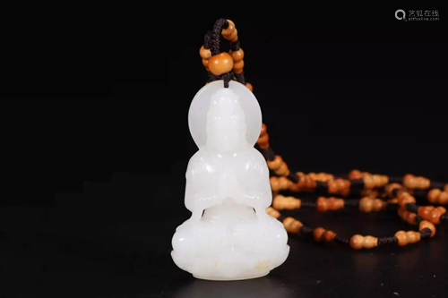 HETIAN JADE GUAN'YIN HANGING PIECE