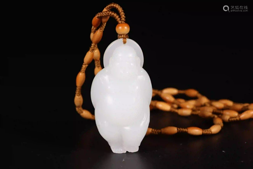 HETIAN JADE MAITREYA HANGING PIECE