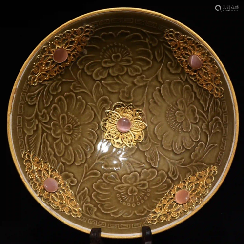 DING YAO GILDING EMBEDED GEMS BOWL