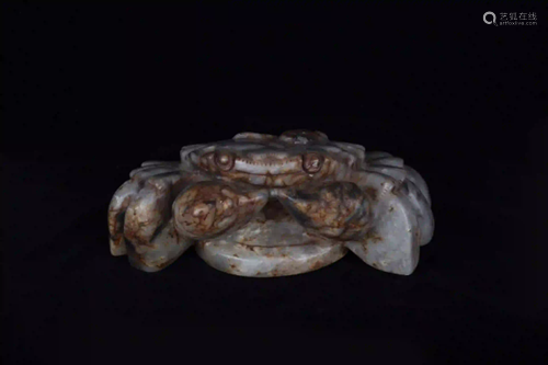 OLD HETIAN JADE HENG'CAI'DA'JIANG'JUN ORNAMENT