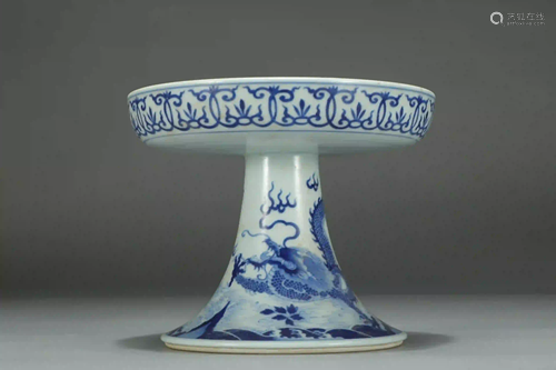 KANGXI MARK BW LI'YU'HUA'LONG PLATE