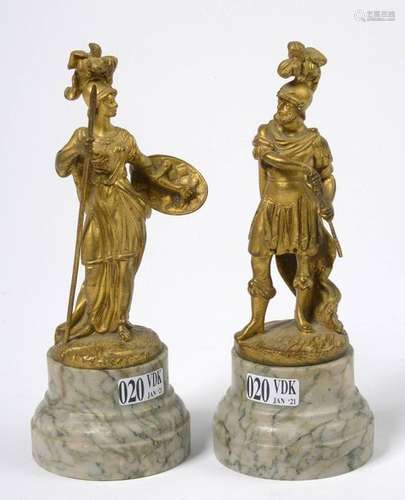 Paire de statuettes représentant 