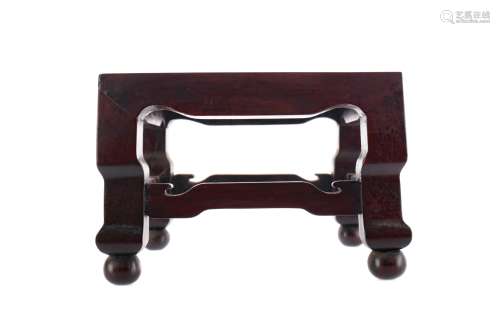 AN EARLY 20TH CENTURY CHINESE HARDWOOD SQUARE STAND