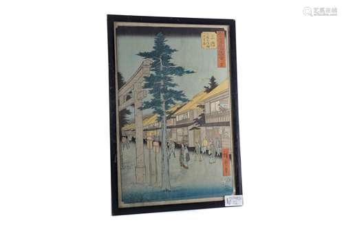 A JAPANESE WOODBLOCK PRINT AFTER ANDO HIROSHIGE