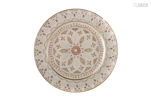 A BELLEEK LACE PLATE