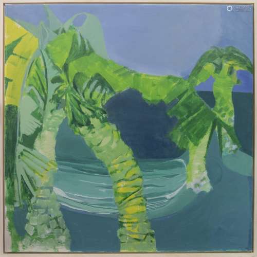 PALM TREES II, AN OIL BY PAUL GELL