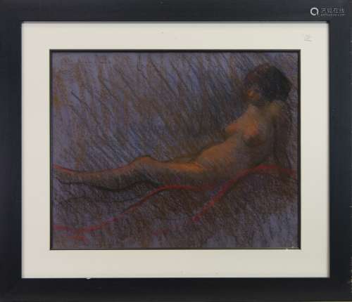 RECLINING NUDE, A PASTEL BY JOHN MACKIE