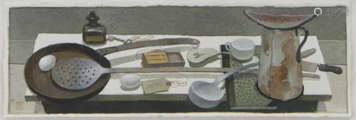 LONG HANDLED SPOON, A WATERCOLOUR AND GOUACHE BY JAMES MCNAUGHT