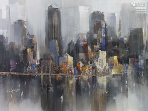 NEW YORK CROSSIN, A GICLEE PRINT BY WILFRED LANG