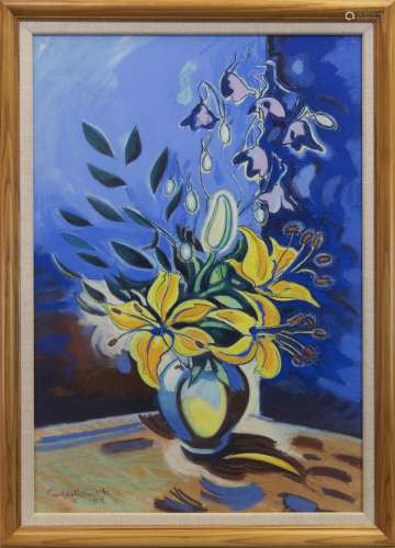 FLORAL STILL LIFE, A PASTEL BY CAMPBELL SMITH