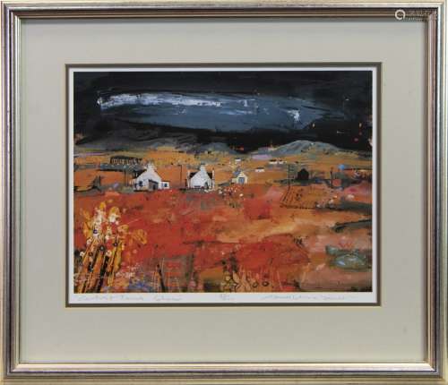 CARBOST FARMS, SKYE, A SIGNED LTD EDITION LITHOGRAPH BY HAMISH MACDONALD