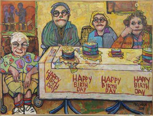 HAPPY BIRTHDAY, AN OIL BY STEVEN MCCOWAN