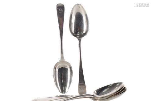 A SET OF SIX GEORGE III DESSERT SPOONS