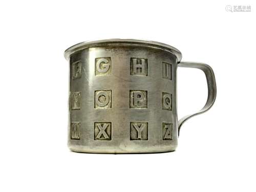 A CARTIER SILVER CHRISTENING CUP