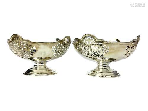 A PAIR OF SILVER CIRCULAR BOWLS