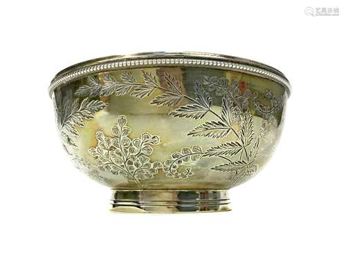 A VICTORIAN SILVER BOWL