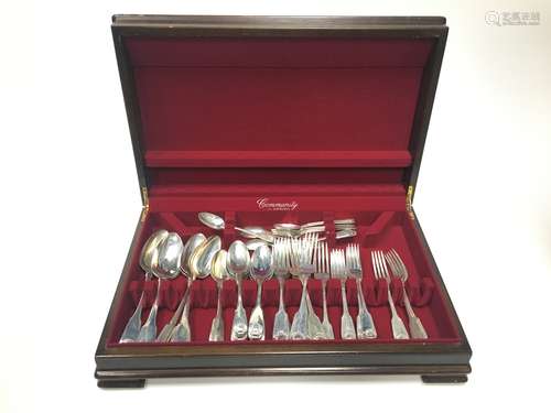 A COMPOSITE SUITE OF SILVER CUTLERY