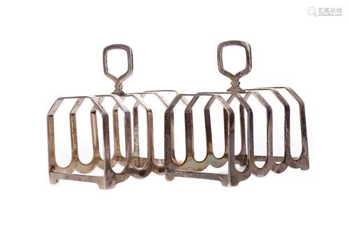 A PAIR OF FOUR DIVISION TOAST RACKS