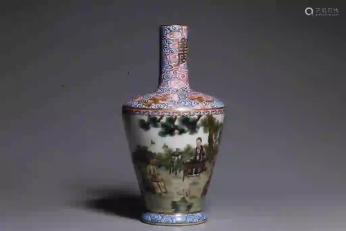 Chinese Famille Rose Porcelain Vase,Mark