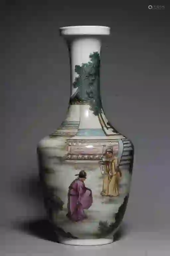 Chinese Famille Rose Porcelain Vase,Mark