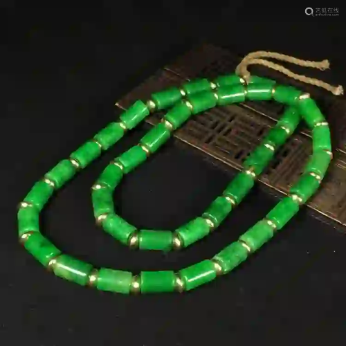 Chinese Green Beads Necklace