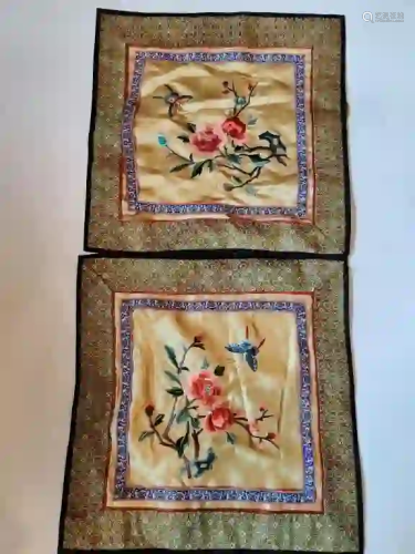 Two Chinese Silk Embroidery