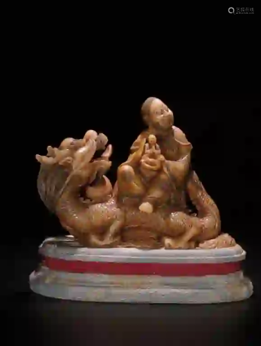 Chinese Soapstone Carved Luohan