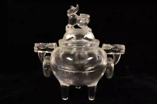 Chinese Rock Crystal Incense Burner