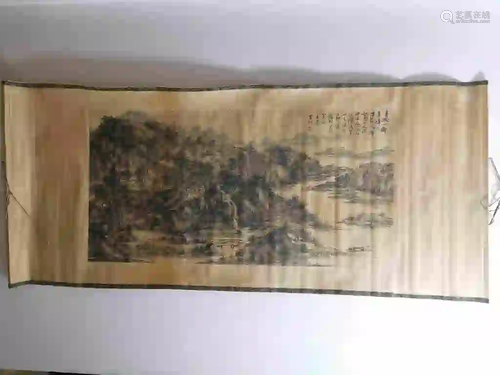 Chinese Ink Color Scroll