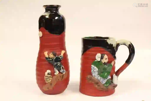 Two Japanese Sumida Mugs