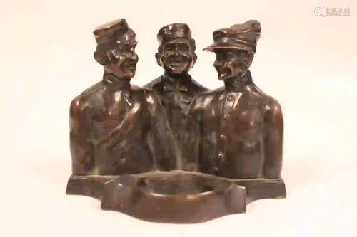 19th.C Bronze of Three Soldiers