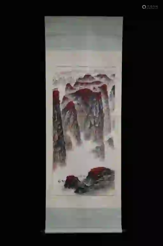 Chinese Ink Color Scroll Painting