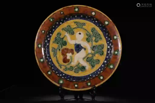 Chinese Sancai Plate