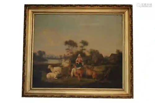 19th.C Oil on Canvas