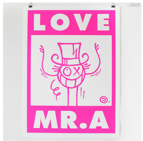 Andre Saraiva 2016年 Love Mr.A（特别喷绘版） 丝网版画 纸本
