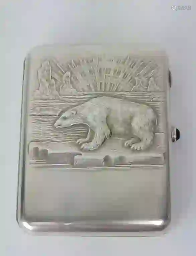 Russian Soviet Silver Cigarette Case