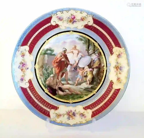 Lrg Antique Royal Vienna Porcelain Platter