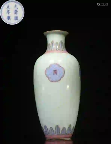 Chinese Hand Paint Famille Rose Porcelain Vase,Mar