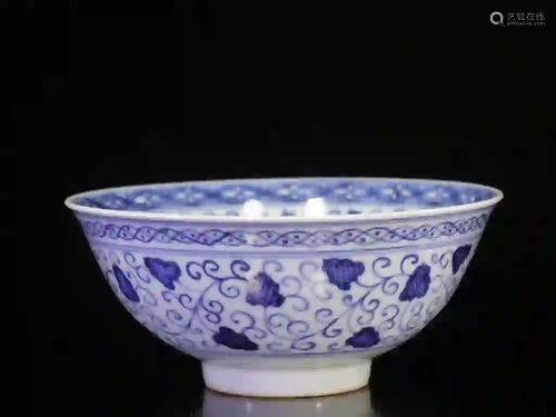 Chinese Blue and White Porcelain Bowl,Mark