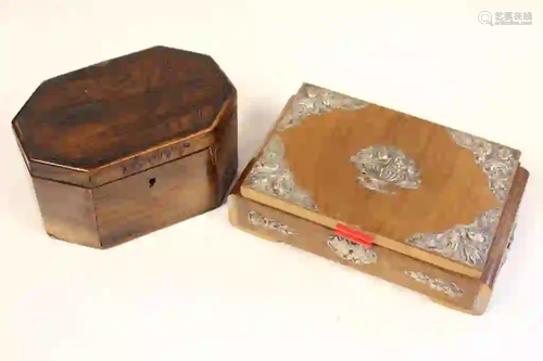 Two Wooden Box, One Early Besamin Judaica Box