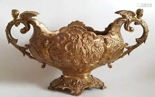 Large 19C French Gilt Bronze Centerpiece