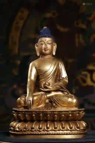 Chinese Gilt Bronze Buddha