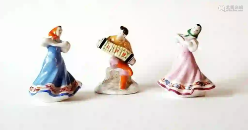 Russian Soviet Group Porcelain Figurines