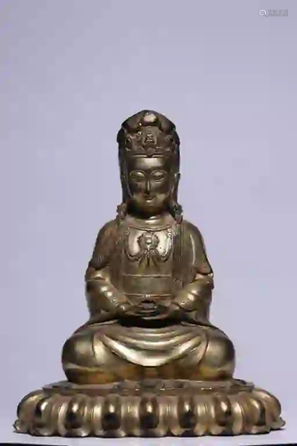 Chinese Gilt Bronze Buddha